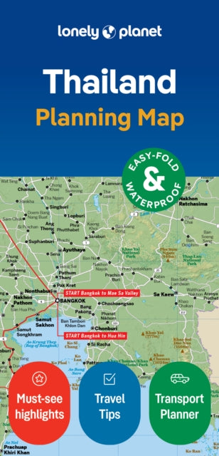 Lonely Planet Thailand Planning Map-'9781787017818