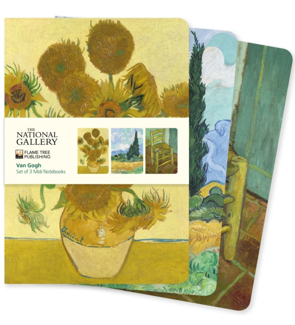 National Gallery: Van Gogh Set of 3 Midi Notebooks-'9781804179215