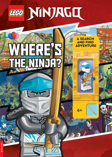 LEGO® NINJAGO®: Where’s the Ninja? A Search and Find Adventure (with Zane minifigure)-'9781837250325