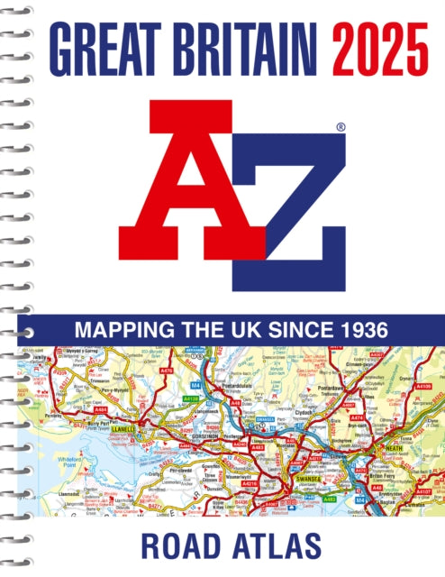 Great Britain A-Z Road Atlas 2025 (A4 Spiral)-'9780008652944