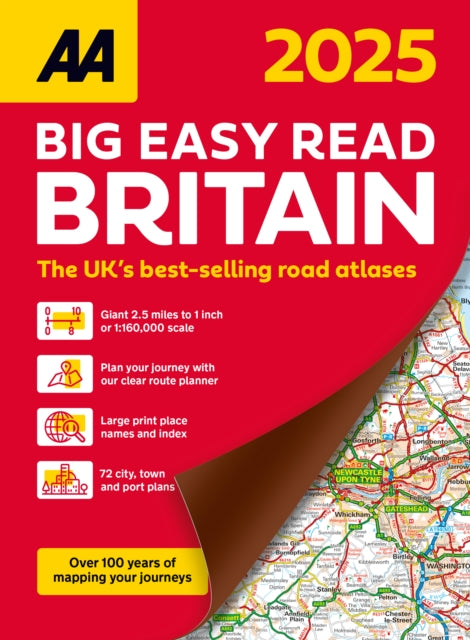 AA Big Easy Read Atlas Britain 2025-'9780749583927