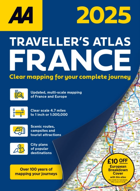 AA Traveller's Atlas France 2025-'9780749584016