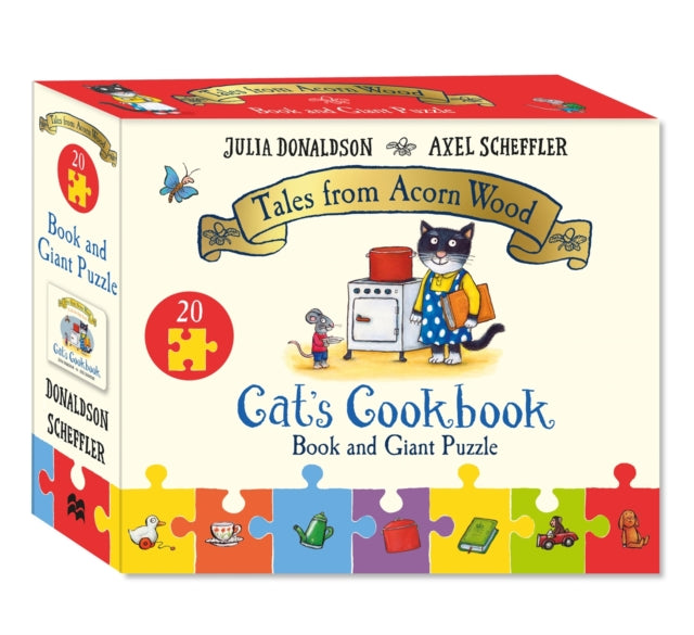 Cat's Cookbook Book and Giant Puzzle Gift Set-'9781035045815
