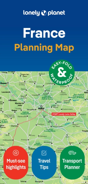 Lonely Planet France Planning Map-'9781787015708