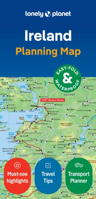 Lonely Planet Ireland Planning Map-'9781787015814
