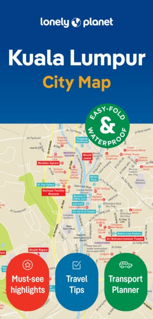 Lonely Planet Kuala Lumpur City Map-'9781787015906