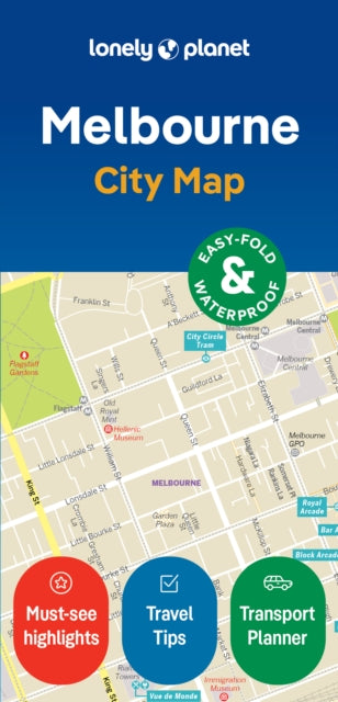 Lonely Planet Melbourne City Map-'9781787017153