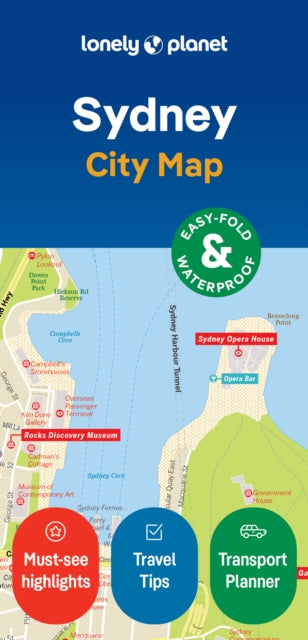 Lonely Planet Sydney City Map-'9781787017764