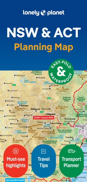 Lonely Planet New South Wales & ACT Planning Map-'9781788688482