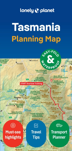 Lonely Planet Tasmania Planning Map-'9781788688871