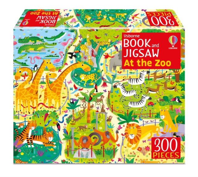 Usborne Book and Jigsaw At the Zoo-'9781805077732