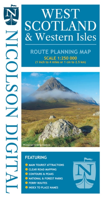 Nicolson West Scotland & Western Isles : Route Planning Map-'9781912046959