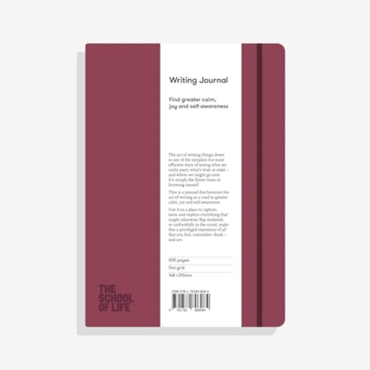 The School of Life Writing Journal - Burgundy : Find greater calm, joy and self-awareness-'9781915087980