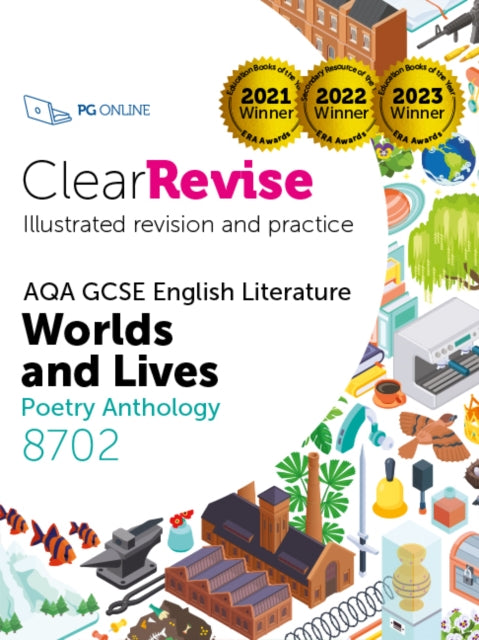 ClearRevise AQA GCSE English Literature 8702; Worlds and Lives Poetry Anthology-'9781916518131